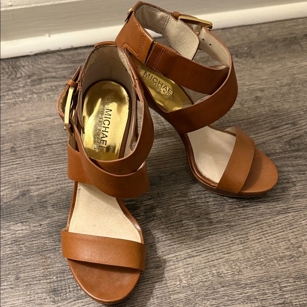 Michael Kors Brown Strappy Heels